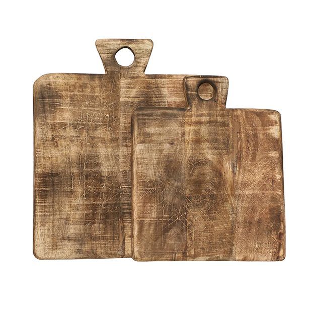 Natural Rustic Wood Decorative Display Boards Set of 2 | Antique Farm House