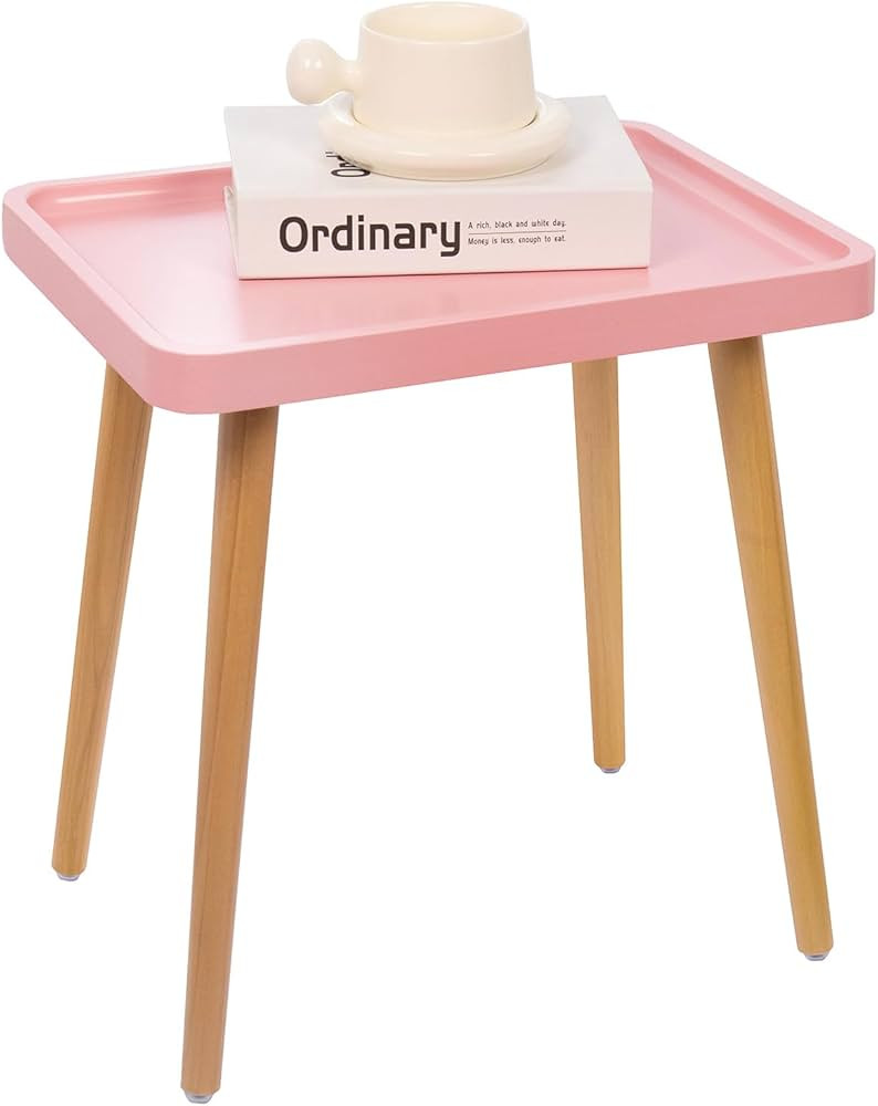 FOOHCXX Pink Side Table, Small End Table Accent Table Living Room Bedroom Balcony Office, Modern ... | Amazon (US)