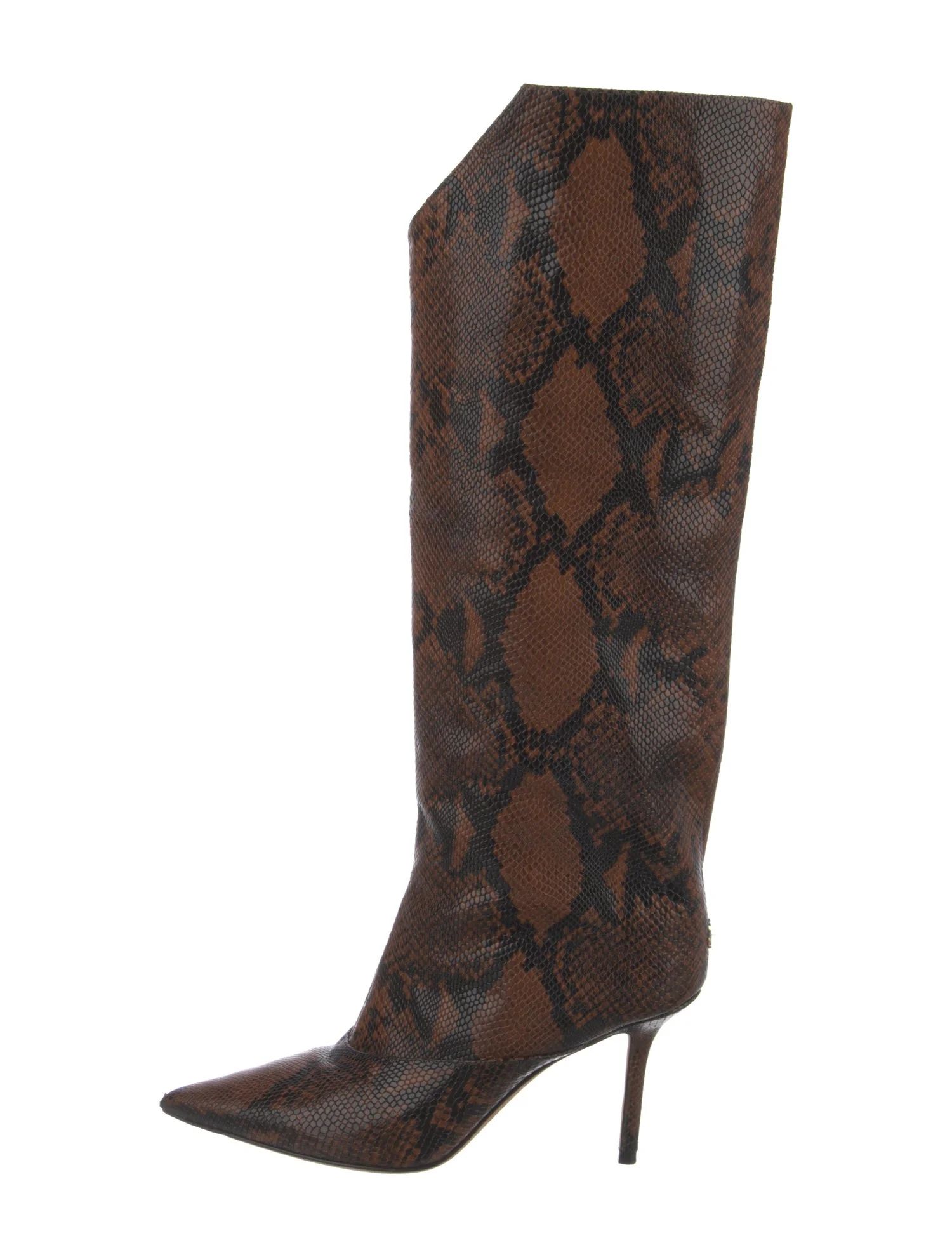 Leather Animal Print Boots | The RealReal