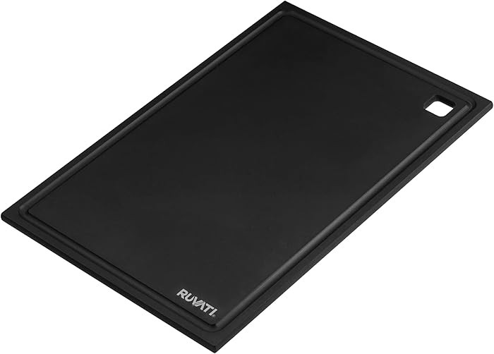 Ruvati 17 x 11 inch Matte Black Composite Replacement Cutting Board for Ruvati Workstation Sinks ... | Amazon (US)