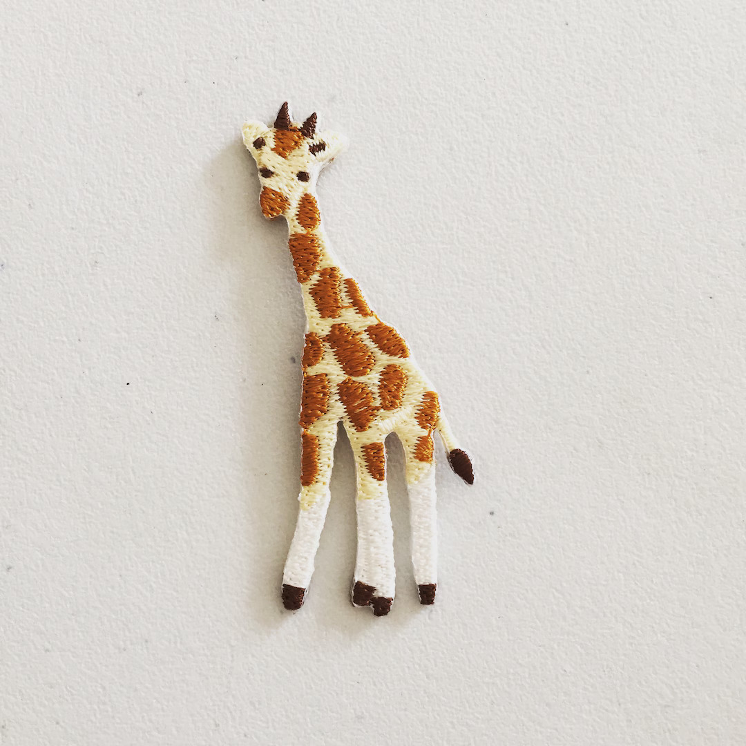 Tiny Giraffe Iron-on Patch, Safari Animal Badge, Decorative Patch, DIY Embroidery, Embroidered Ap... | Etsy (US)