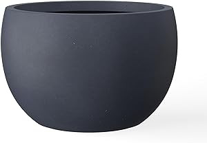 Kante 19.9" Dia Round Concrete Planter, Outdoor/Indoor Large Bowl Plant Pots with Drainage Hole a... | Amazon (US)