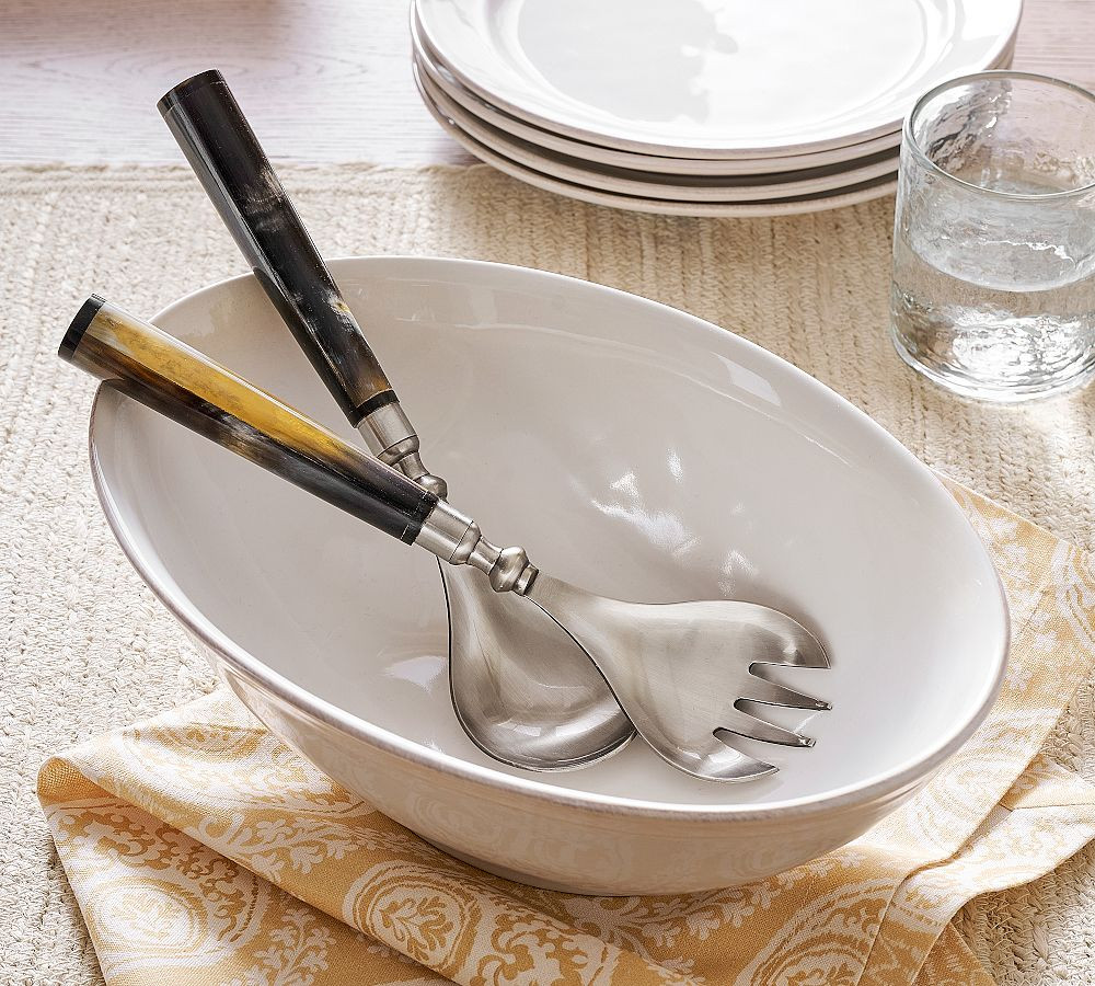 Horn Handcrafted  Serving Utensils - Set of 2 | Pottery Barn (US)