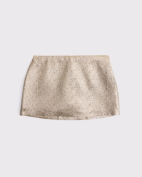 Mid Rise Metallic Mini Skort | Abercrombie & Fitch (US)