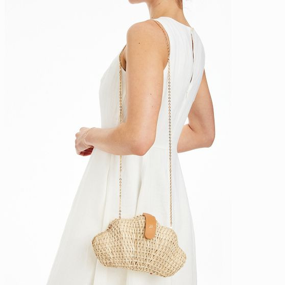 Kaia Wicker Shell Clutch | Mark and Graham