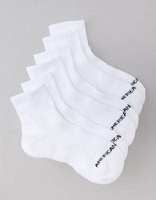 AE Quarter Crew Socks 3-Pack | American Eagle Outfitters (US & CA)