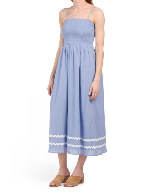 Sleeveless Smocked Top Midi Dress | TJ Maxx