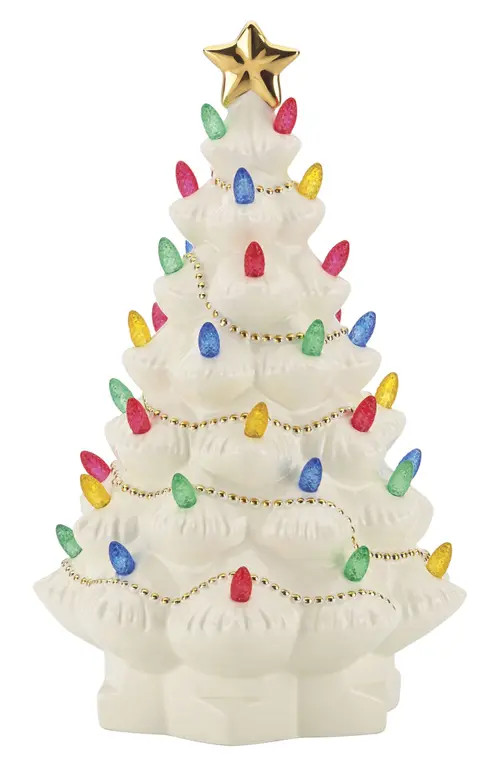 LENOX Treasured Traditions Lit Ceramic Christmas Tree in Ivory at Nordstrom | Nordstrom