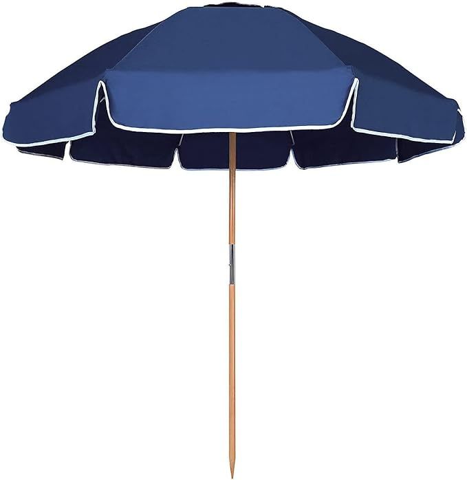 AMMSUN 7.5ft Heavy Duty HIGH Wind Beach Umbrella Commercial Grade Patio Beach Umbrella with Air V... | Amazon (US)