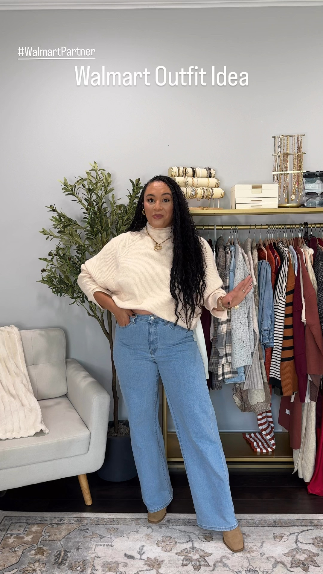 #WalmartPartner @walmartfashion fall finds you don’t want to miss size large sweater and 10 jeans lots of stretch. #walmartfashion #walmartfall #walmartdenim 
