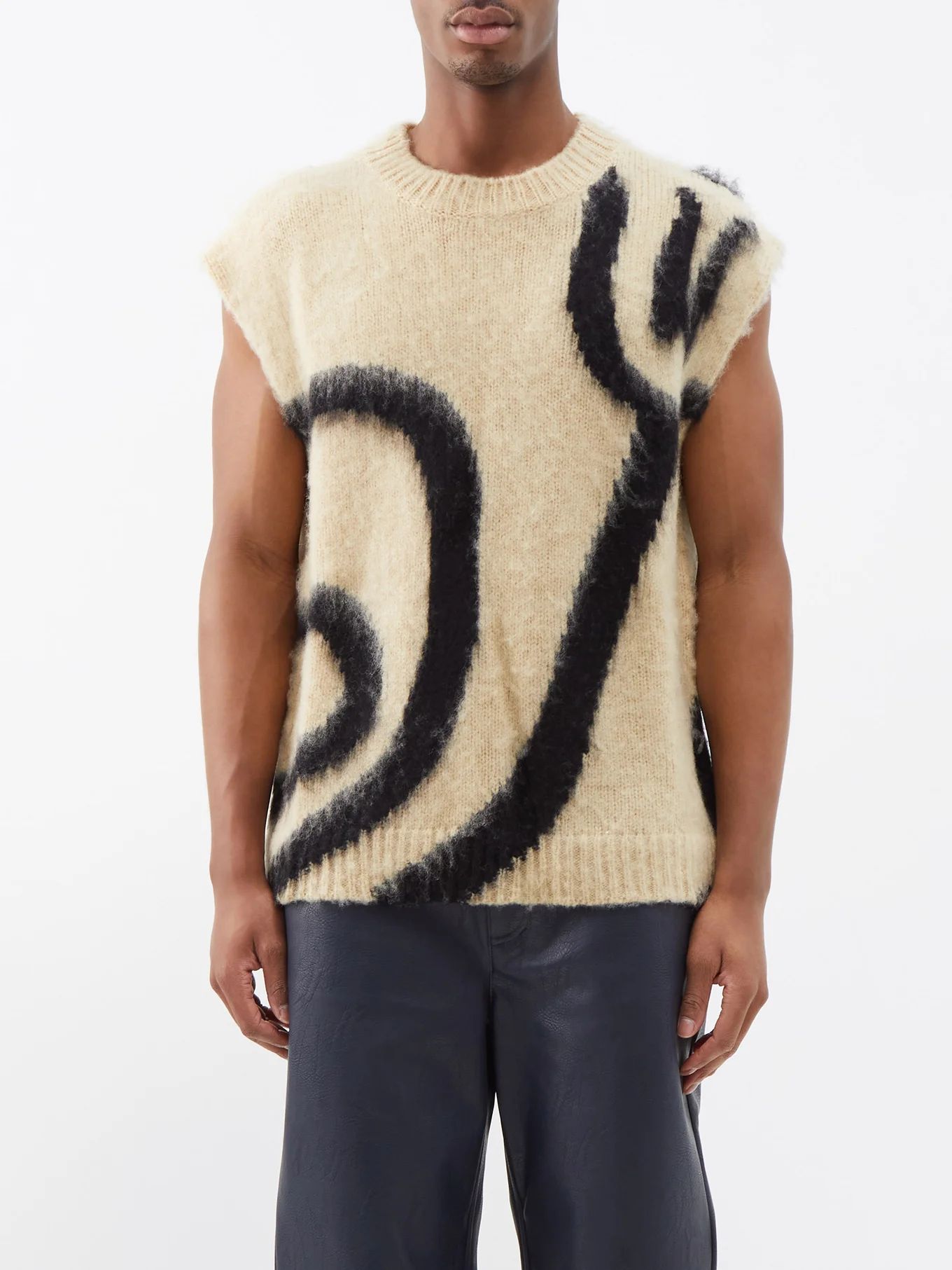 Currain abstract-intarsia wool-blend sweater vest | Matches (UK)