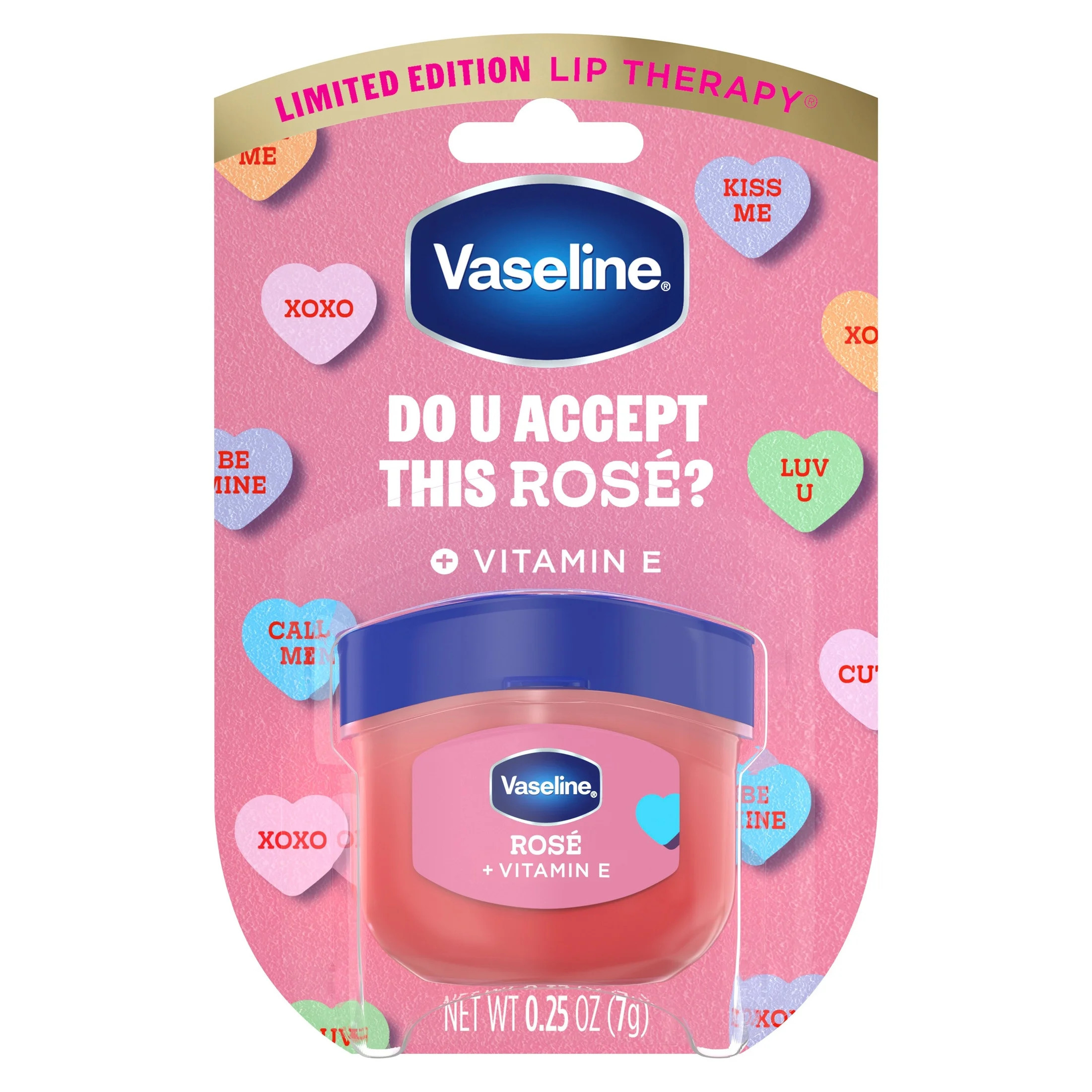 Vaseline Limited Edition Valentine's Day Lip Therapy Lip Balm Rosé 0.25 oz | Walmart (US)