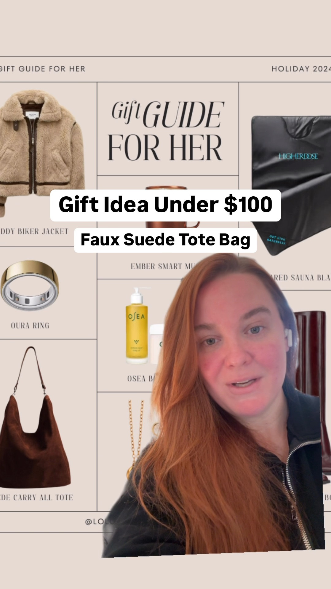 Gift idea for her under $100: faux suede tote bag that looks designer! 

#LTKFindsUnder100 #LTKGiftGuide #LTKItBag