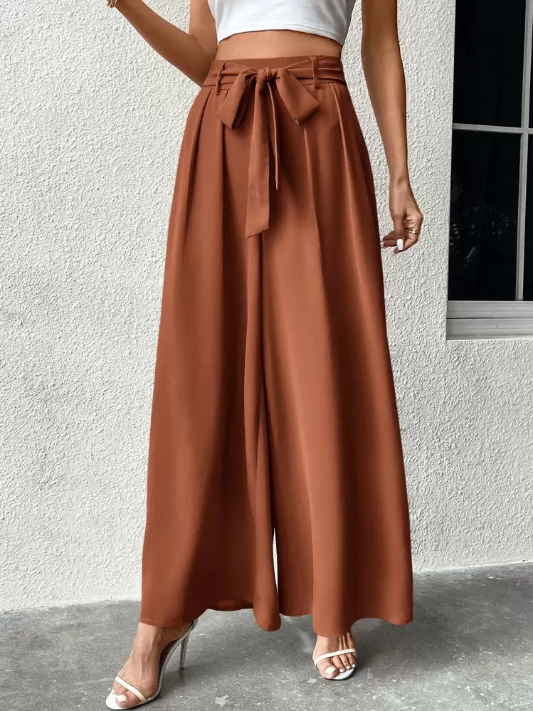 Luneh High Waist Knot Front Wide Leg Pants
4.83
(500+)
 | SHEIN