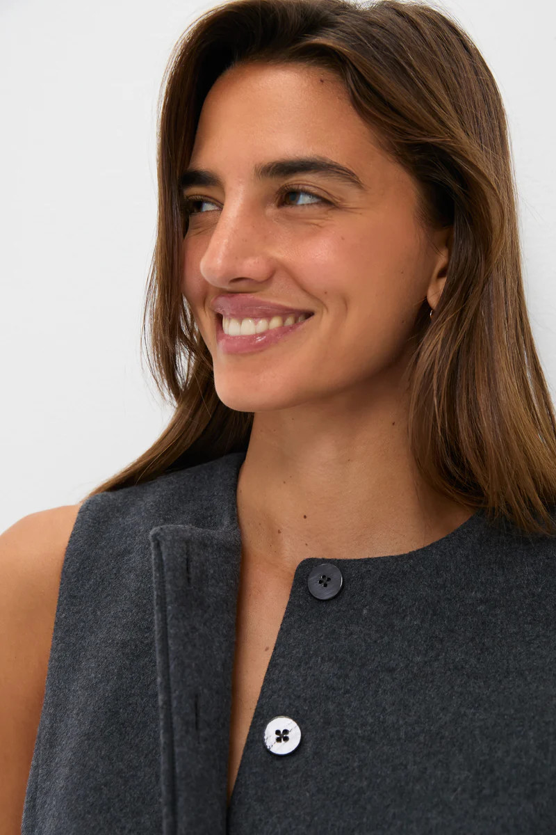 Gray Wool Rhoda Midi Dress | Tuckernuck (US)