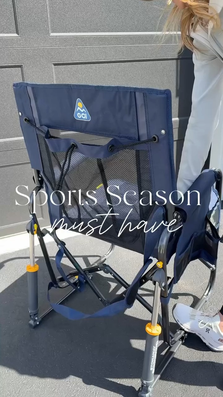  Sports season is here so you might as well be comfy while cheering from the sidelines ⚾️⚽️🎾🏈 This stowaway rocker is sturdy but still lightweight, super easy to carry with the handle and padded shoulder strap. It also has tons of storage for your drink, phone, sunscreen, snacks, basically all the game day essentials. 

 #LTKActive #LTKU #LTKHome