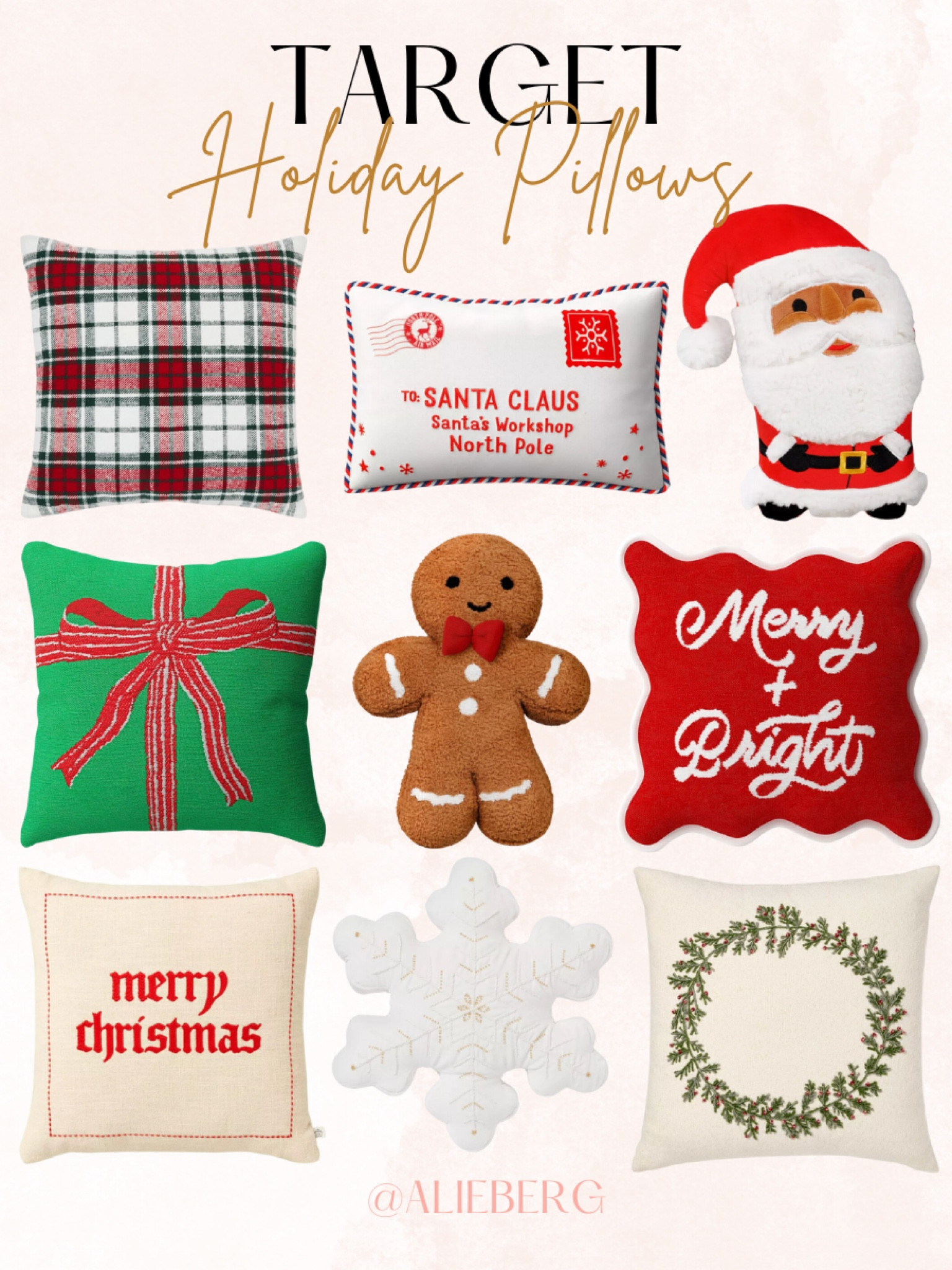 Target Christmas Pillows🎄
So many cute finds for some new Christmas decor to add to your home!🥰


Target finds, Target home decor, target Christmas finds, holiday decor, target holiday pillows, Santa Claus pillow, gingerbread man pillows

#LTKFindsUnder50 #LTKHoliday #LTKHome