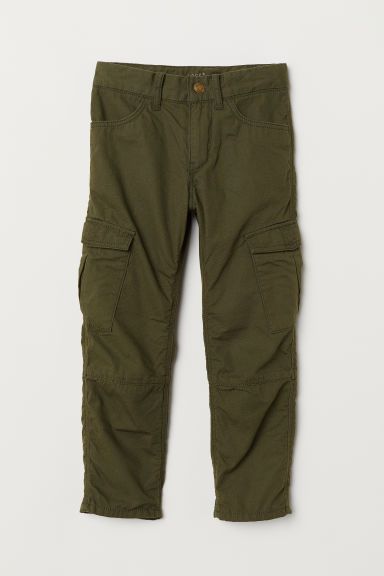 H & M - Lined Cargo Pants - Green | H&M (US + CA)