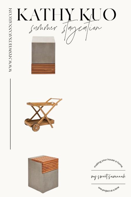 Kathy kuo home new finds for our outdoor living spaces! 
Loving the combination of materials on these pieces for our deck! Functional and beautiful pieces! 

#LTKHome #LTKSeasonal #LTKStyleTip