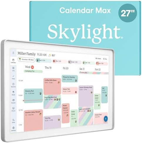 Skylight Calendar Max - 27-Inch Smart Digital Calendar & Chore Chart, Family Organizer with Inter... | Amazon (US)
