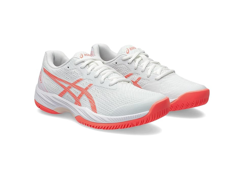 ASICS Women's GEL-Game 9 Tennis Shoe Women's Shoes White/Sun Coral : 9.5 B - Medium | Zappos