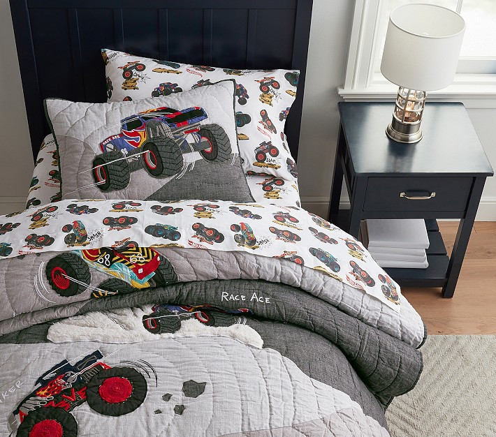 Hot Wheels™ Monster Trucks Quilt & Shams | Pottery Barn Kids