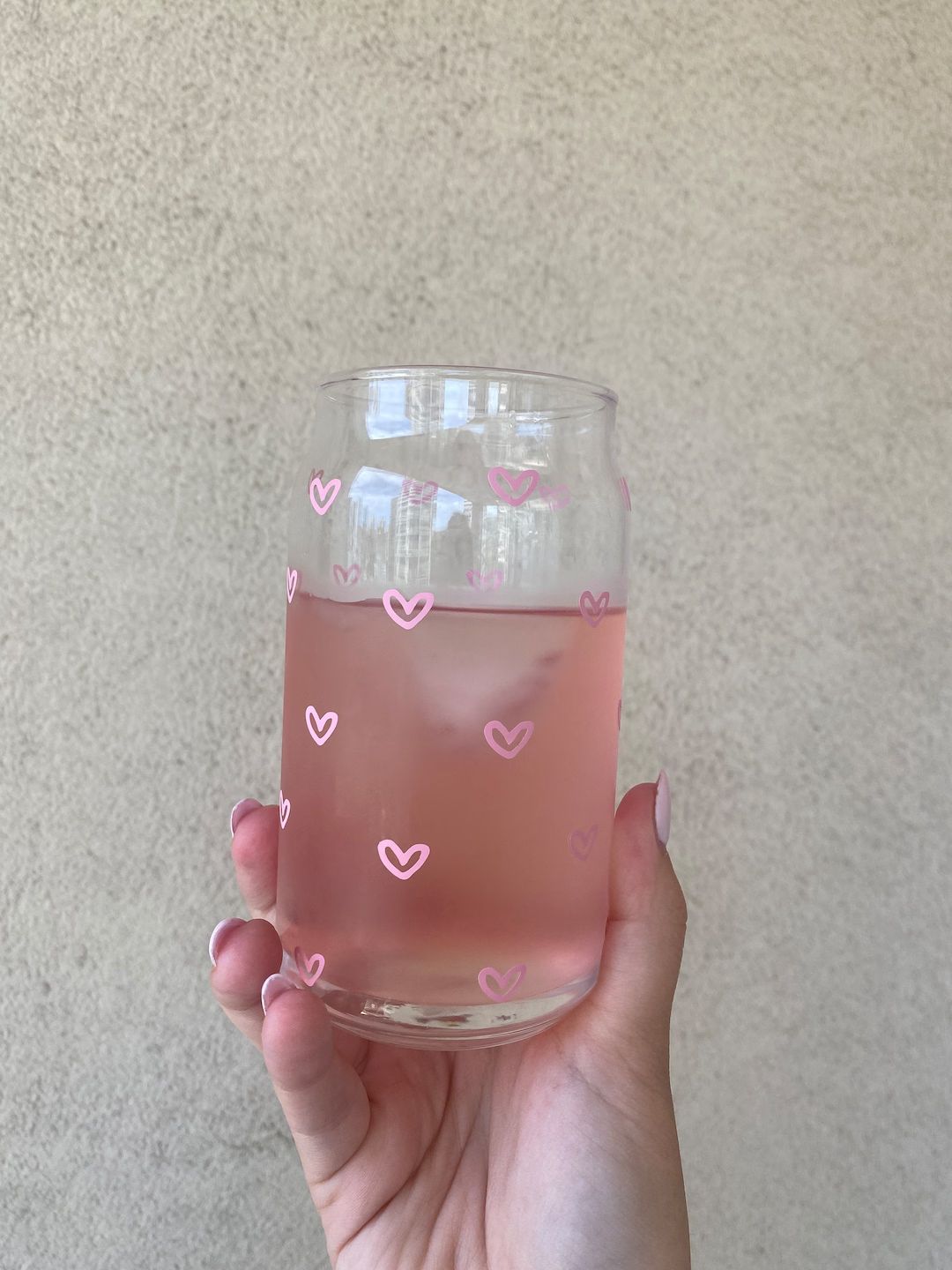 Heart Beer Glass Cup Pink Heart Beer Glass Cup Trendy Cups - Etsy | Etsy (US)