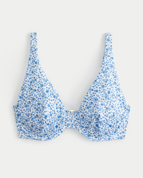 Curvy High Apex Ribbed Underwire Bikini Top | Hollister (US)