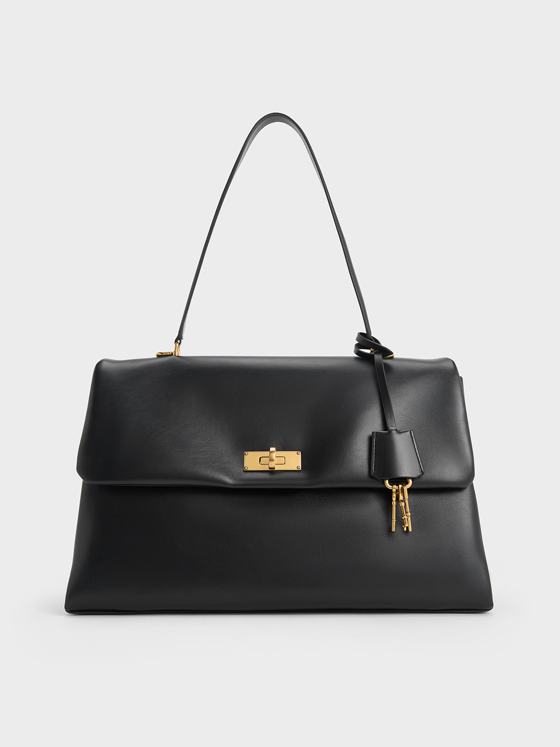 Kerry Top Handle Satchel Bag
    
         - Black | Charles & Keith UK