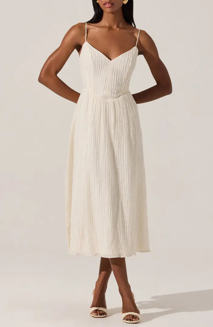 Textured V-Neck Midi Dress | Nordstrom Rack