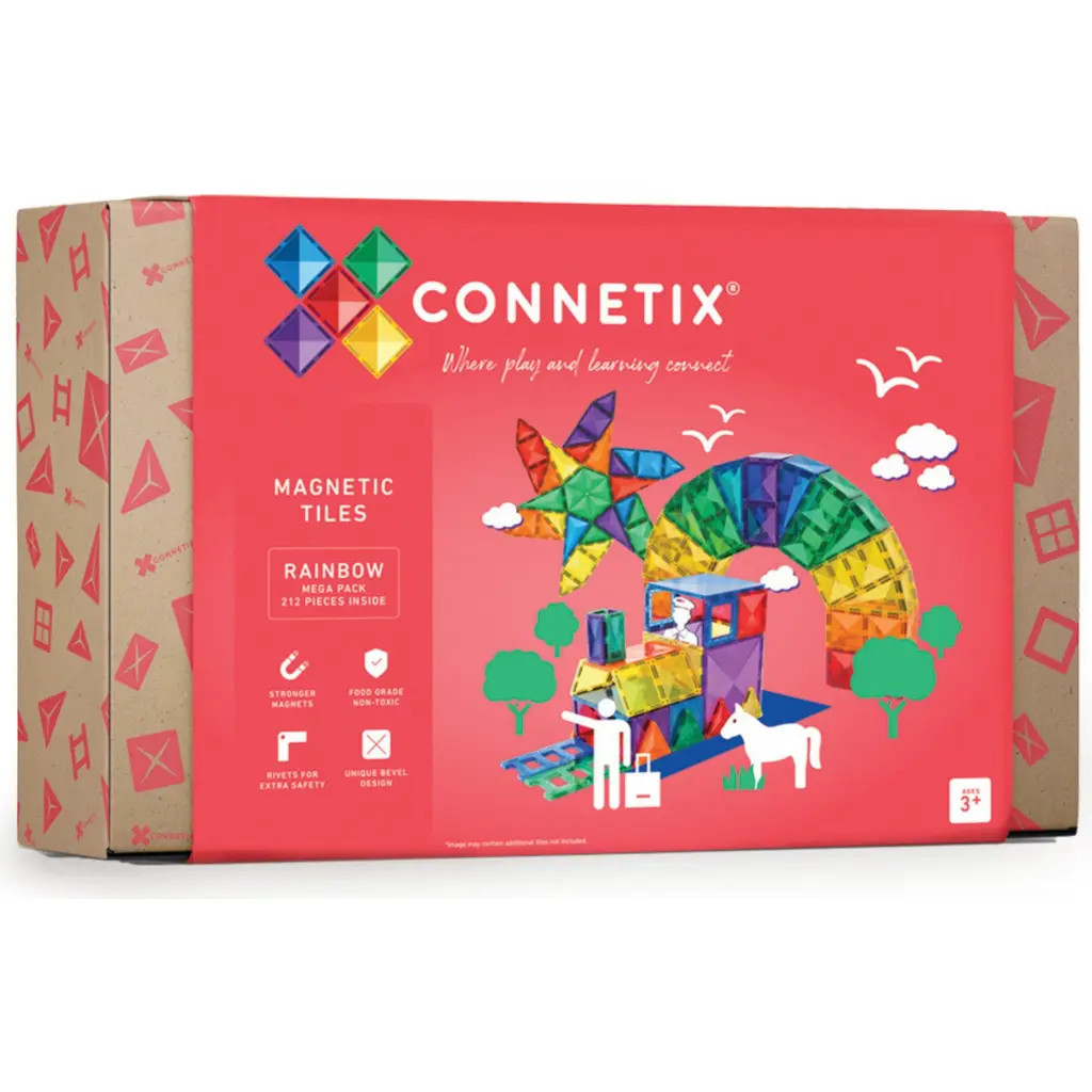 CONNETIX Kids' Rainbow Magnetic Tiles 212-Piece Mega Pack at Nordstrom | Nordstrom