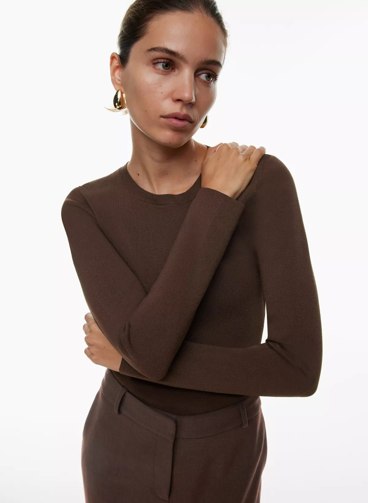 SCULPT KNIT CREW LONGSLEEVE | Aritzia