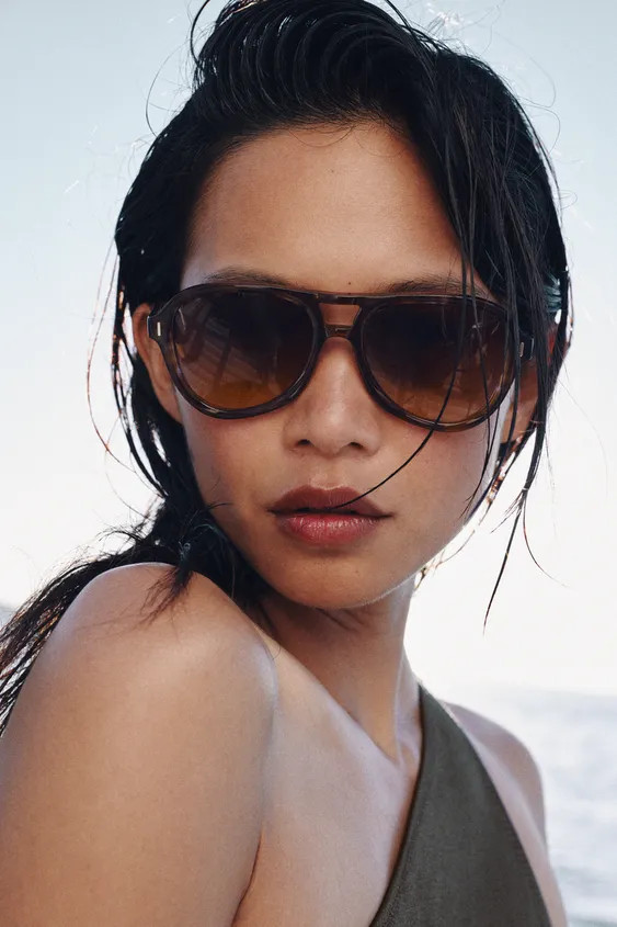 AVIATOR ACETATE SUNGLASSES | Zara US