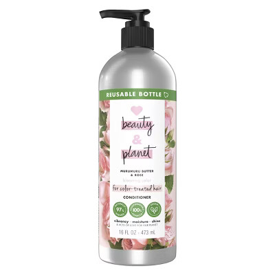 Love Beauty and Planet Murumuru Butter & Rose Conditioner in Reusable Pump Bottle - 16 fl oz | Target