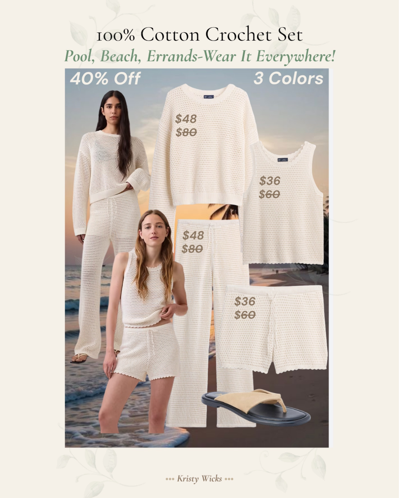 100% Cotton Crochet Set! 🤍
40% off! Perfect for the pool, beach and running errands! Wear these pieces everywhere! ☀️

#LTKSaleAlert #LTKTravel #LTKSwim