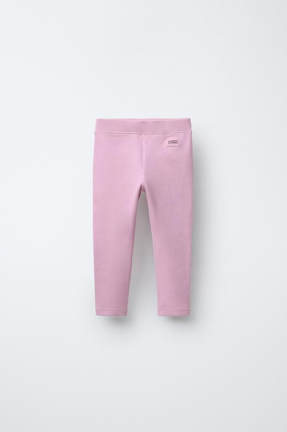 LABEL DETAIL RIBBED LEGGINGS | Zara US