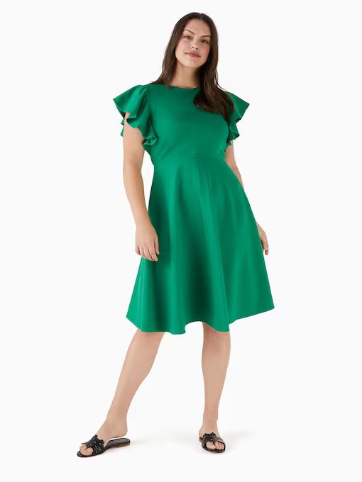 Ponte Flutter-sleeve Dress | Kate Spade Outlet