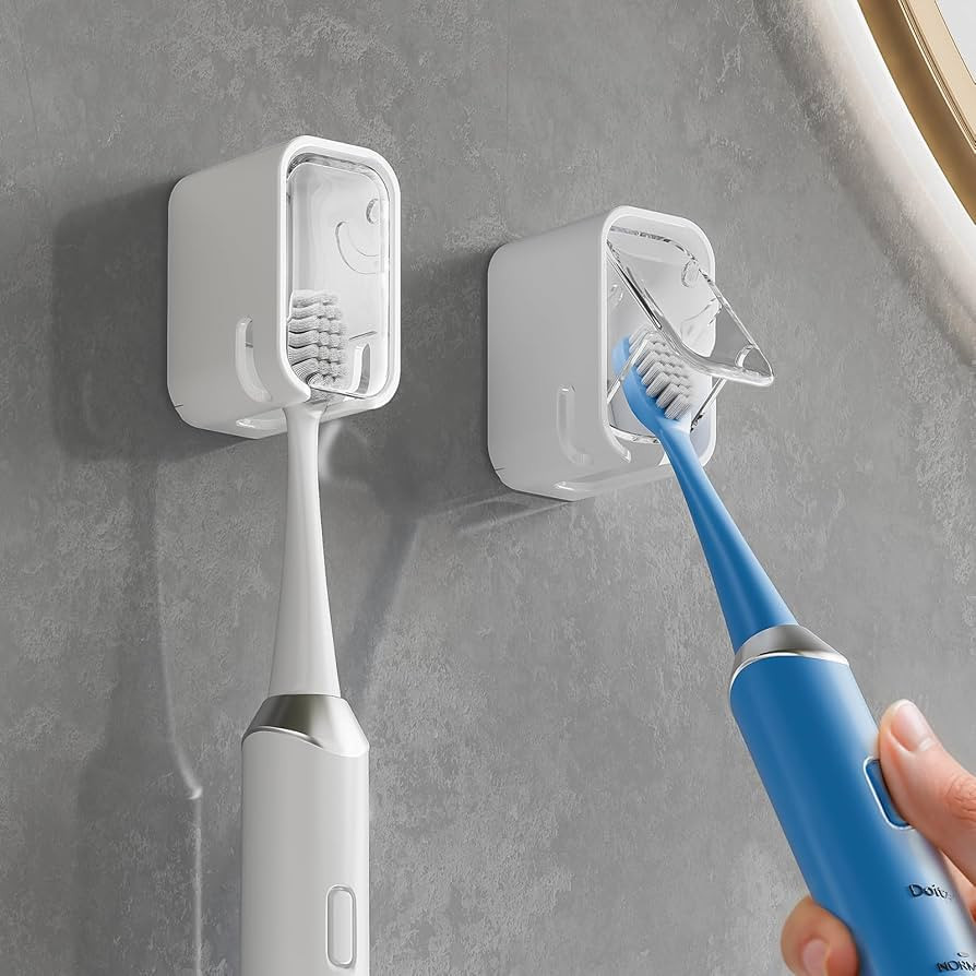 Toothbrush Holders for Bathroom【Innovation Single Slot Design】 2PCS Toothbrush Holder Wall Mo... | Amazon (US)