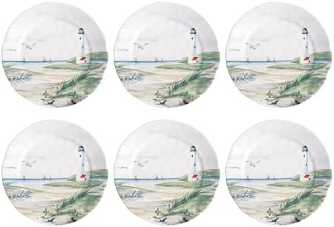 By the Shore Melamine Salad Plate - White - 8.5" - Set of 6 | Amazon (US)