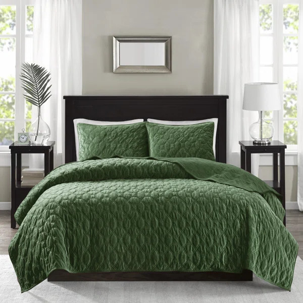 Burnadette Microfiber Traditional 3 Piece Coverlet / Bedspread Set | Wayfair North America