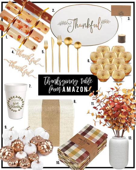 Thanksgiving Tablescape Inspiration from Amazon | Hi Sugarplum! #sugarplumstyle #sugarplumhome #sugarplumholiday #thanksgiving #amazonprime 

#LTKhome #LTKSeasonal #LTKHoliday