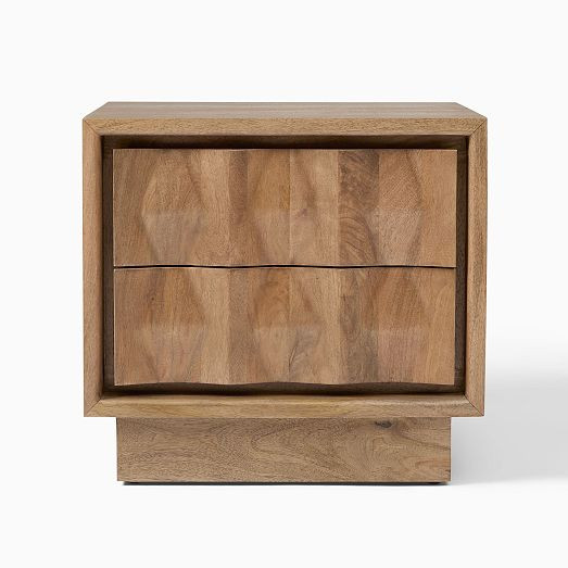 Carved Pattern Nightstand (26") | West Elm (US)