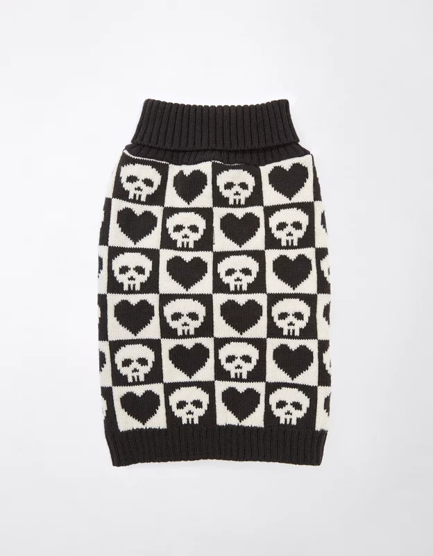 AE Halloween Checkerboard Dog Sweater | American Eagle Outfitters (US & CA)