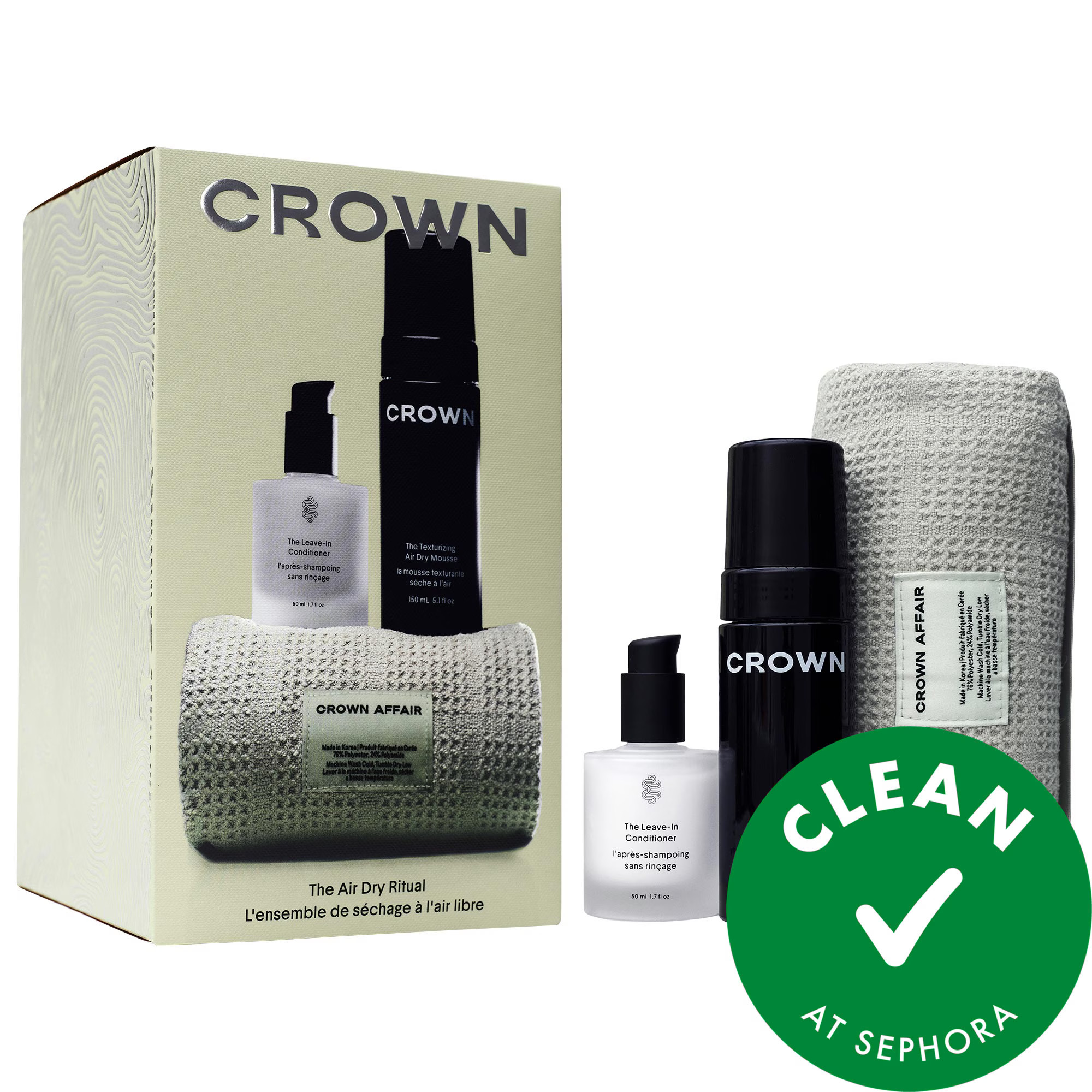 Crown Affair The Air Dry Ritual Hair Gift Set | Sephora (US)