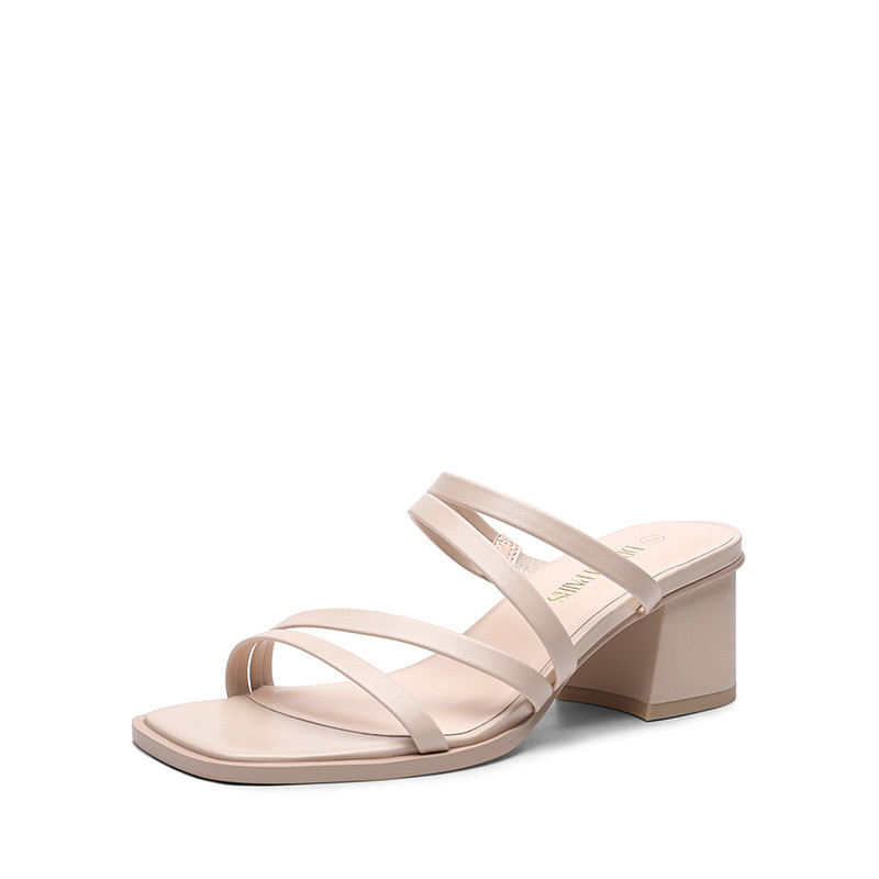 Square Toe Strappy Chunky Heel Sandals | Dream Pairs