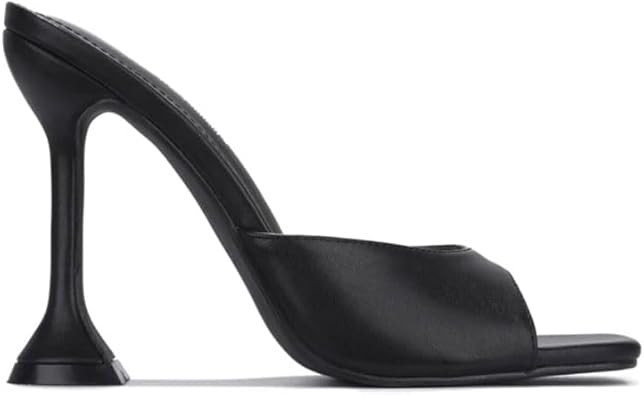 Cape Robbin Lithe Green Sexy High Spool Heel Open Squared Toe Slip On Pumps | Amazon (US)