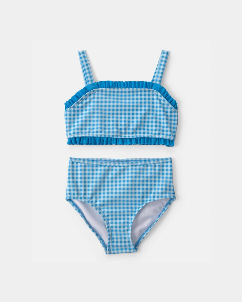 Carter's girls 2-piece gingham tankini set 10 Blue | Carter's Inc
