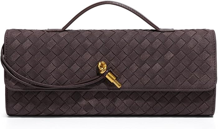 Suede Woven Evening Clutch Purses Women Crossbody Shoulder Hobo Handbag     Trendy Slouchy Woven ... | Amazon (US)