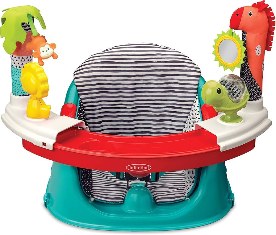 Infantino 3-in-1 Grow-with-Me Discovery Seat and Booster, Baby Activity Seat, Booster Seat for Di... | Amazon (US)