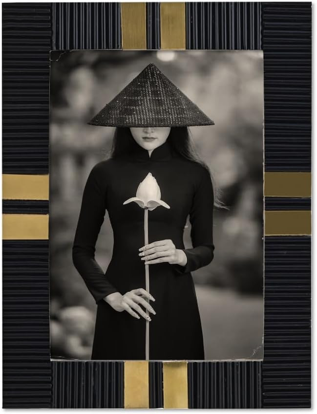 Cruiser’s Caché | Bone & Brass Picture or Photo Frame | 5x7 Black | Amazon (US)